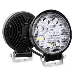 Фара Off Road SOLAR ближний свет 9SMD, 27W, 6000K (113*113*20мм) 12-24V