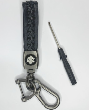 Брелок кожа LUX  SUZUKI  Черный