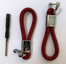 Брелок кожа плетенная  MINI  Красный