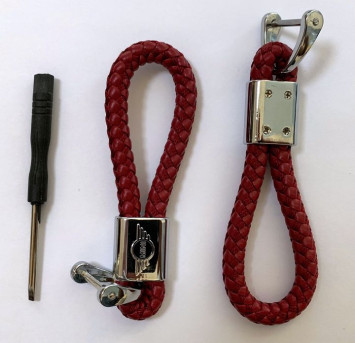 Брелок кожа плетенная  MINI  Красный