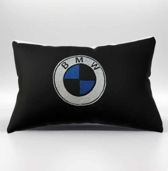 Подголовник-подушка с маркой авто  BMW  (комплект 2шт)