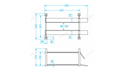 Четырехстоечный подъемник Nordberg 4445J_M для слесарных работ (механические стопора)