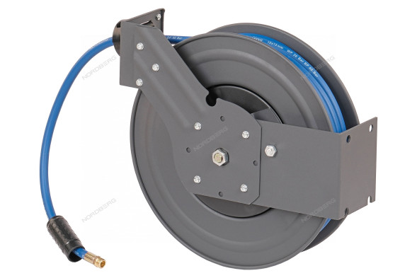Гибридный воздушный шланг NORDBERG HR1020RPVC на стальной катушке (10х15 мм, 20 м)