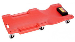 Лежак подкатной пластиковый с подголовником на 6-ти колесах 36" (1050х490х95мм)