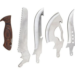 Набор туристический "СЛЕДОПЫТ", ручка, нож, пила, топор, нож, в чехле