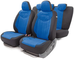 Набор чехлов Аutoprofi "SIGNATURE" полный к-т "черный/синий" 3D, 15предм.