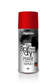 MagicLine  Краска термостойкая 630 Красная (450мл) (нагрев до +600С) RAL 9006