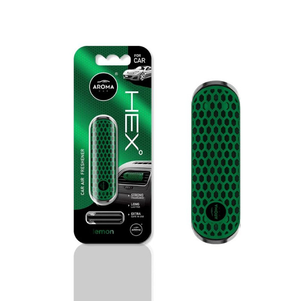Осв.воздуха  AROMA CAR  HEX Polymer Clips &quot;Lemon&quot;  (на дефлектор)