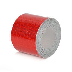 Отражатель лента на липкой основе 300см x 5см самоклей. Красный