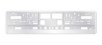 Рамка номера пластик  AVS RN-14  белая