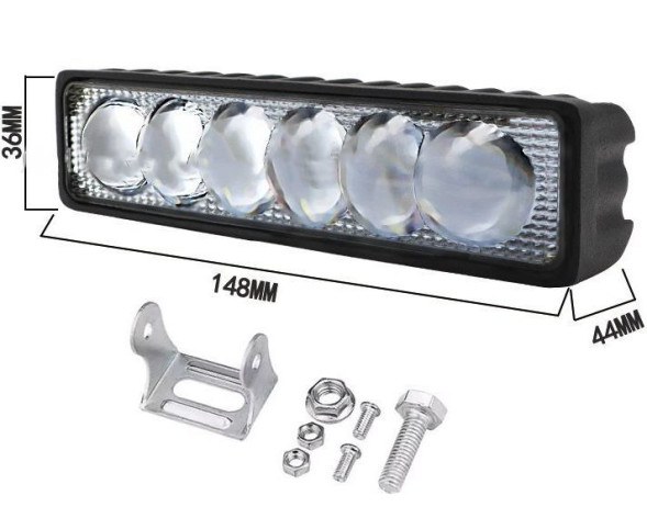 Ходовые огни  SOLAR  6 LED 18w  148*36*44мм 1шт.