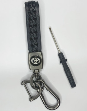 Брелок кожа LUX  TOYOTA  Черный