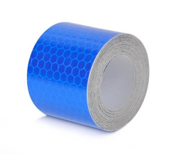 Отражатель лента на липкой основе 300см x 5см самоклей. Синий