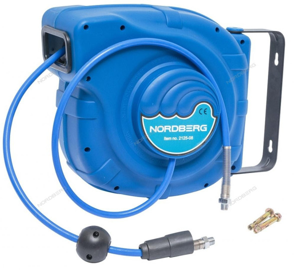 Шланг на самоскручивающейся катушке NORDBERG 2125-08 (25 м) 
