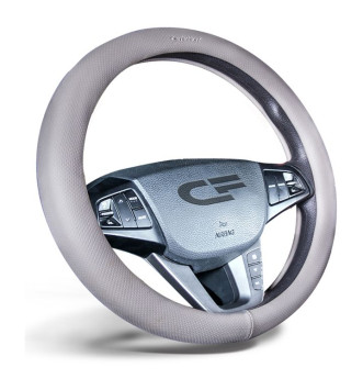 Оплетка на руль CF ATOM - М, Темн.Серый (экокожа/перфорация)