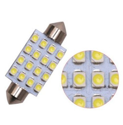 SOLAR  Свет-од  12V  T11x41  16 SMD 1210 C5W  SV8.5 белый