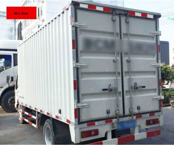 Отражатель лента на липкой основе 30см x 5см  самоклей. бело-красный