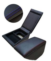 Подлокотник мод. Hyundai Solaris II с 2017г.- чёрный/чёрный/синий