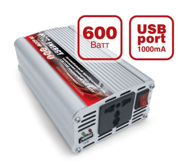 Преобраз. напряжения AVS 12-220V 600W (допустимая пиковая 1200W)