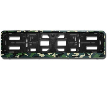 Рамка номера пластик  AVS RN-18  камуфляж &quot;Тайга&quot; (двухсоставная)