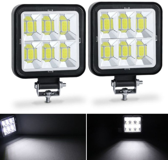 Фара Off Road   SOLAR  ближний свет   COB,   (85х85мм, 20мм толщина )  12V