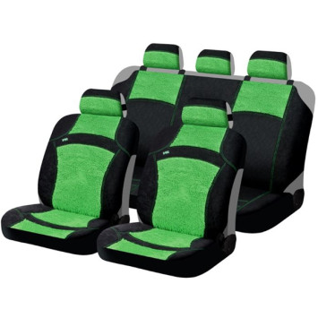 Чехлы  «FANTASY»  Зеленый  (махровая микрофибра ,боковины - алькантара)