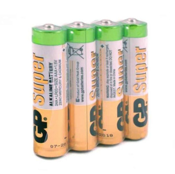 Батарейки GP   AAA  (Мизинчиковые) Super G-TECH цена за 4шт.