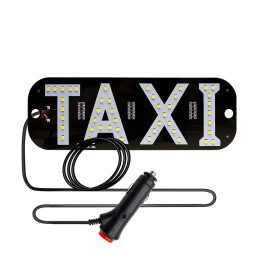 Такси под стекло  "ТAXI" c LED зеленой подсветкой  на присосках  (прикуриватель)