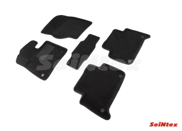Коврики  Audi Q7 I 2005-2015г.  /компл.5шт./осн.резин./  3D