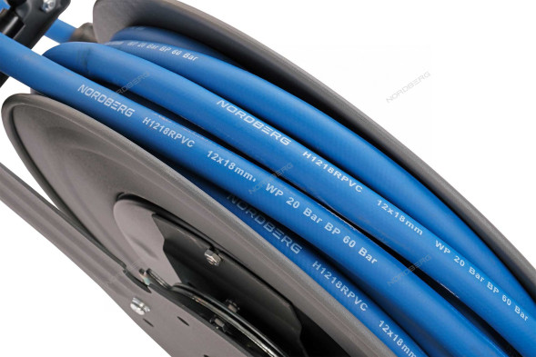 Гибридный воздушный шланг NORDBERG HR1215RPVC на стальной катушке (12х18 мм, 15 м)