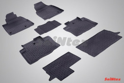 Коврики резиновые   Honda Pilot II 2008-2015г.(3 ряда)  БОРТ