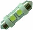 Маяк Cвет-од 12V  T11x36  2 SMD (smd 5.0x5.0)   S8,5    WHITE  блистер 2 шт.