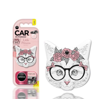 Осв.воздуха  AROMA CAR  Little Princess Cat &quot;Fresh Linen&quot;  (на дефлектор/подвесной)