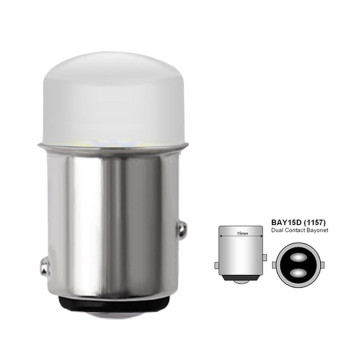 SOLAR  Свет-од  12V  T25  9 SMD 3014  21/5W   BAY15d желтый