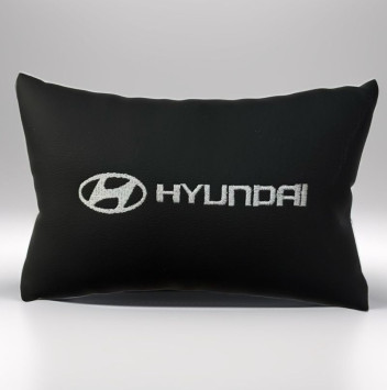 Подголовник-подушка с маркой авто  HYUNDAI  (комплект 2шт)
