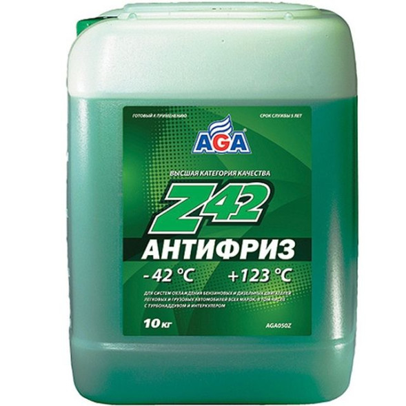 AGA 050Z Антифриз  10литр., зеленый , -42С