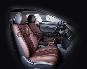 Накидки Фронт  «ELEMENT»  Кофе/Кофе/Кофе  (экокожа/полиэстер)