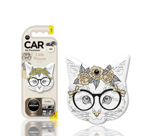 Осв.воздуха  AROMA CAR  Little Princess Cat &quot;Vanilla&quot;  (на дефлектор/подвесной)