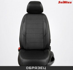 Авточехлы  Экокожа  Renault Logan II /Sandero  с 2013г-  черный  (Раздельная)