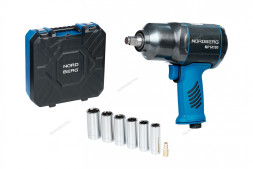 Пневмогайковерт ударный NORDBERG NP14101K в кейсе (1/2", 1300 Нм)