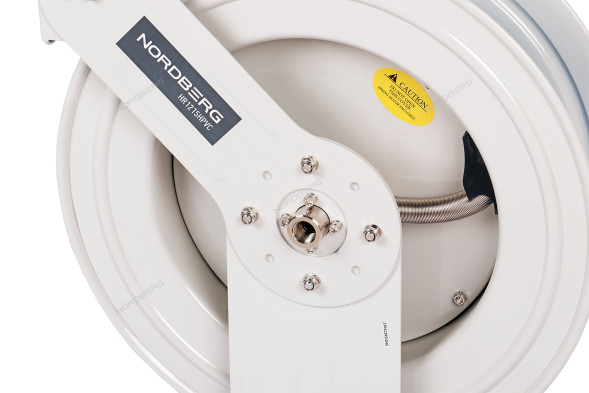 Гибридный воздушный шланг NORDBERG HR1215HPVC c двойным армированием на стальной катушке (12,5х19 мм, 15 м)