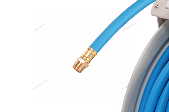 Гибридный воздушный шланг NORDBERG HR1215HPVC c двойным армированием на стальной катушке (12,5х19 мм, 15 м)