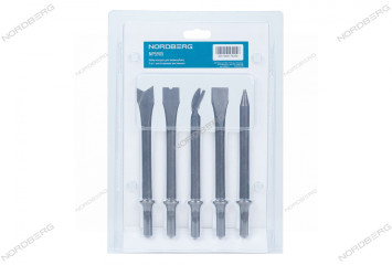 Набор насадок для пневмозубила с шестигранным хвостовиком NORDBERG NP5905 (5 шт)