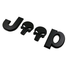 Наклейка 3D   JEEP  (13,5x4,5см)  Черный