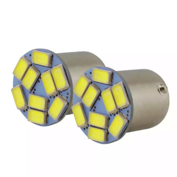 SOLAR  Свет-од  12V  T25  9 SMD 5730  21/5W   BAY15d белый