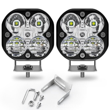 Фара Off Road SOLAR ближний свет 4 SMD, 40W, 5800LM (77х77x50мм) 12-24V