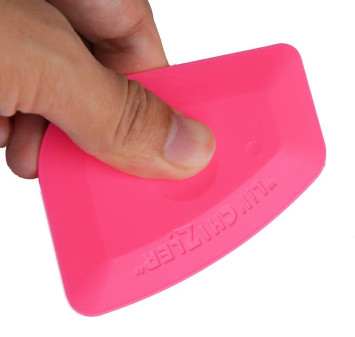Выгонка резиновая для поклейки пленки Розовая 7,5х5,5см