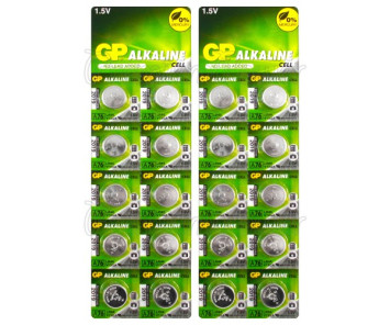 Батарейки GP   часовые GPA76F-2C10  AG13  LR44  цена за 10шт.