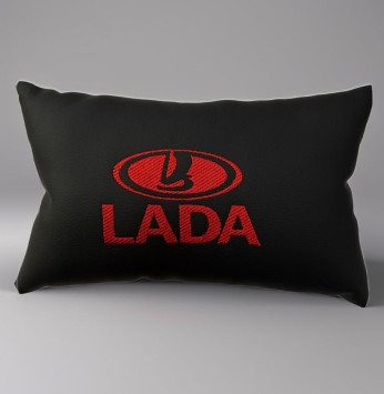 Подголовник-подушка с маркой авто  LADA  (комплект 2шт)