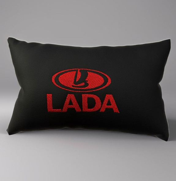 Подголовник-подушка с маркой авто  LADA  (комплект 2шт)